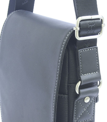 Luxusní pánská kožená kabelka přes rameno černá - Hexagona Filippo