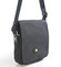 Dámská kabelka černá crossbody s koženými detaily - Hexagona Nina