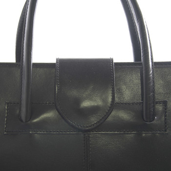 Luxusní kožená aktovka kabelka černá - Italy Gabriela