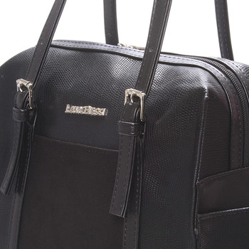Dámská luxusní kabelka černá saffiano  - Delami Laura Biaggi