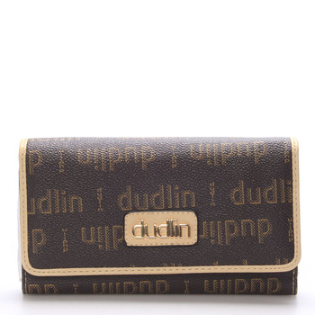 Elegantní hnědo meruňková peněženka - Dudlin M153