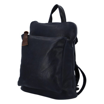 Dámský městský batoh kabelka tmavě modrý - Paolo Bags Buginni