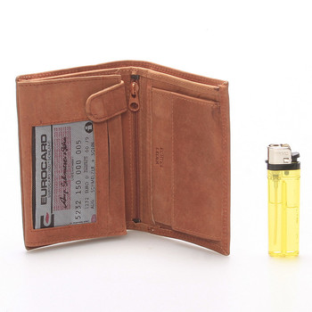 Pánská kožená peněženka světle hnědá - Delami Matt