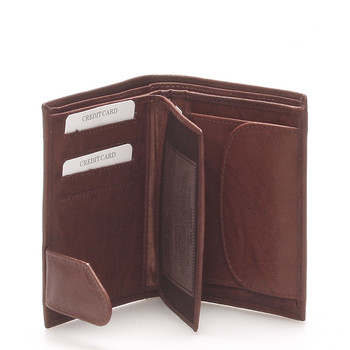 Kvalitní kožená hnědá peněženka - Sendi Design 45