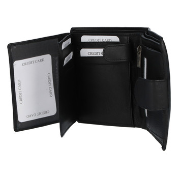 Elegantní kožená peněženka černá - Tomas Pilia