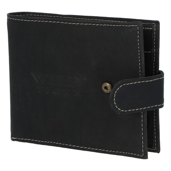 Kožená pánská černá peněženka - WILD Tere 2