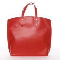 Dámská kožená kabelka červená - Delami Weronia