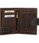 Pánská broušená kožená peněženka tmavě hnědá - Tomas 75VO Detail