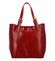 Dámská kožená kabelka přes rameno tmavě červená - Delami Ketris