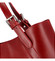 Dámská kožená kabelka přes rameno tmavě červená - Delami Ketris