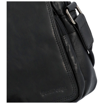 Pánská kožená taška přes rameno černá - SendiDesign Muxos B