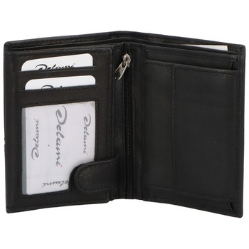 Pánská pevná kožená peněženka černá - Diviley Kainat Brown