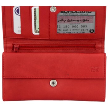 Dámská kožená peněženka červená - Delami Otilia