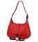 Dámská kožená kabelka přes rameno červená - Delami Levellois