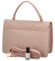 Dámská kožená kabelka do ruky pudrově růžová - ItalY Diana