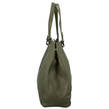 Dámská kožená kabelka přes rameno tmavě zelená - ItalY Neprolis