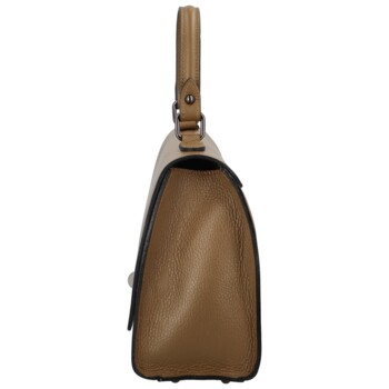 Dámská kožená kabelka do ruky pískově hnědá - ItalY Yoselin
