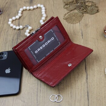 Dámská kožená peněženka červená - Gregorio Ilarrina