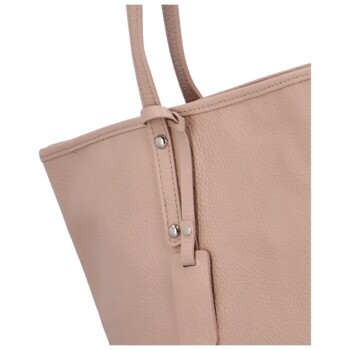 Dámská kožená kabelka přes rameno růžová - Delami Elodie