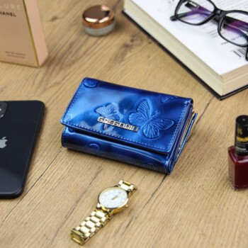 Dámská kožená peněženka modrá - Gregorio Larissa