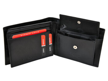 Pánská kožená peněženka černá - Pierre Cardin Maylou