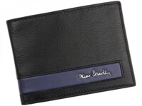 Pánská kožená peněženka černo/modrá - Pierre Cardin Gustava