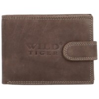 Pánská kožená peněženka tmavě hnědá - Wild Tiger Nolan