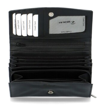 Dámská kožená peněženka černá - Delami Uwenna