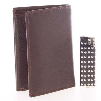 Volná pánská kožená peněženka hnědá - SendiDesign Priam