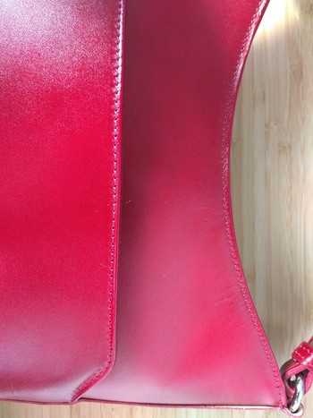 Červená kožená kabelka přes rameno ItalY Lydia