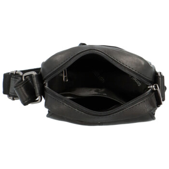Pánská kožená crossbody taška černá - SendiDesign Loges