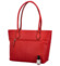 Dámská kožená kabelka přes rameno červená - Katana Peas