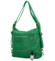 Dámský kožený kabelko/batoh zelený - Delami Teresa