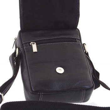 Černá luxusní kožená taška IG713