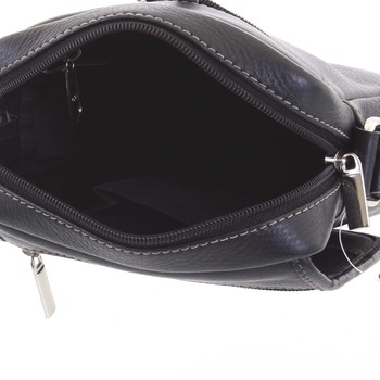 Černá luxusní kožená taška IG713