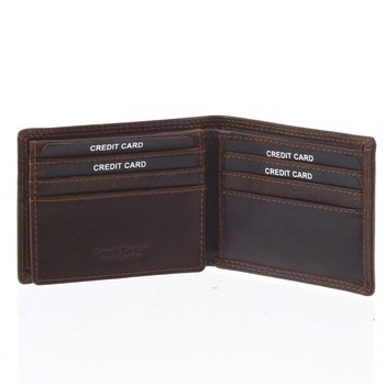 Pánská kožená peněženka na karty hnědá - SendiDesign Sinai