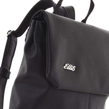 Větší měkký dámský moderní černý batoh - Ellis Elizabeth JR