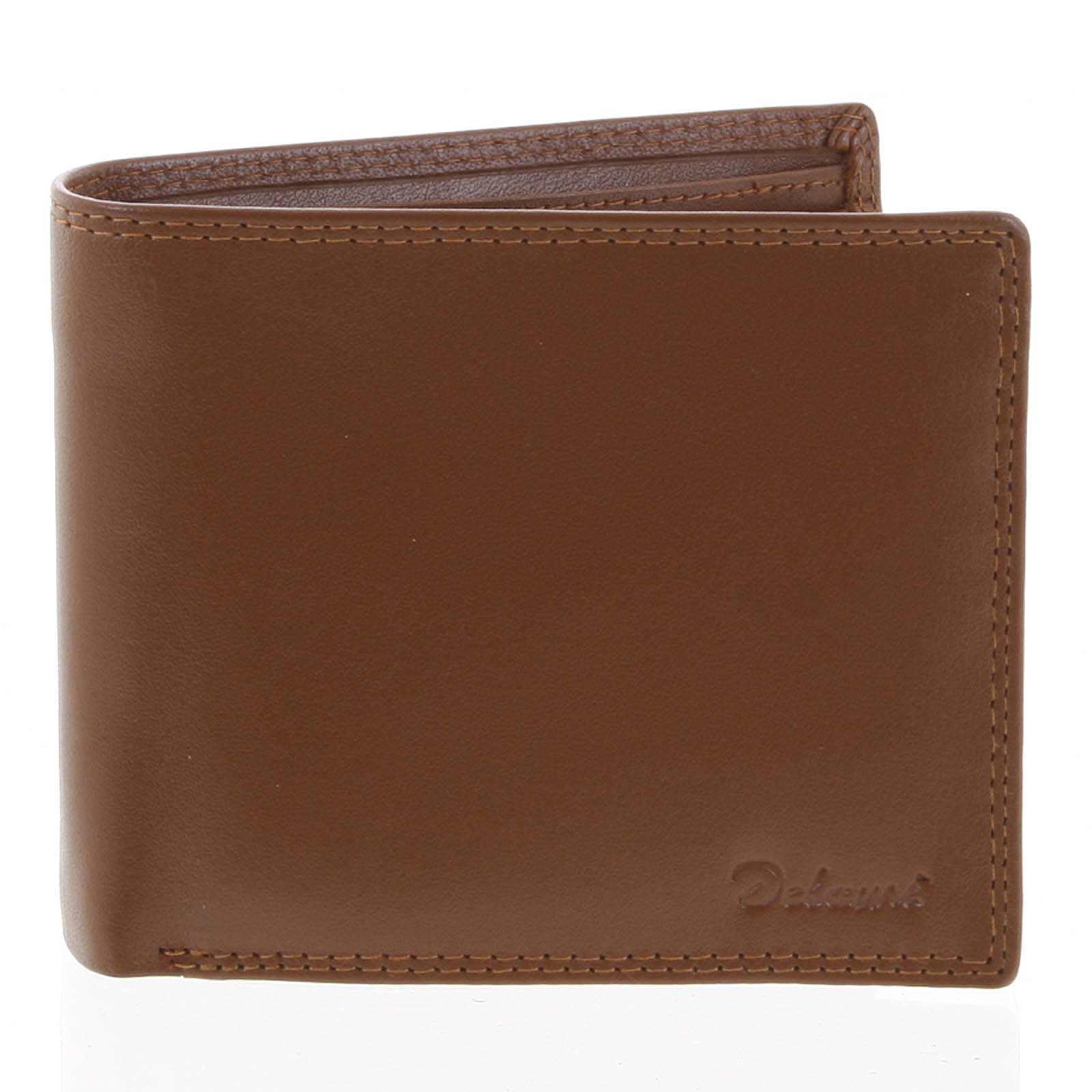Pánská kožená peněženka koňaková - Delami Sane