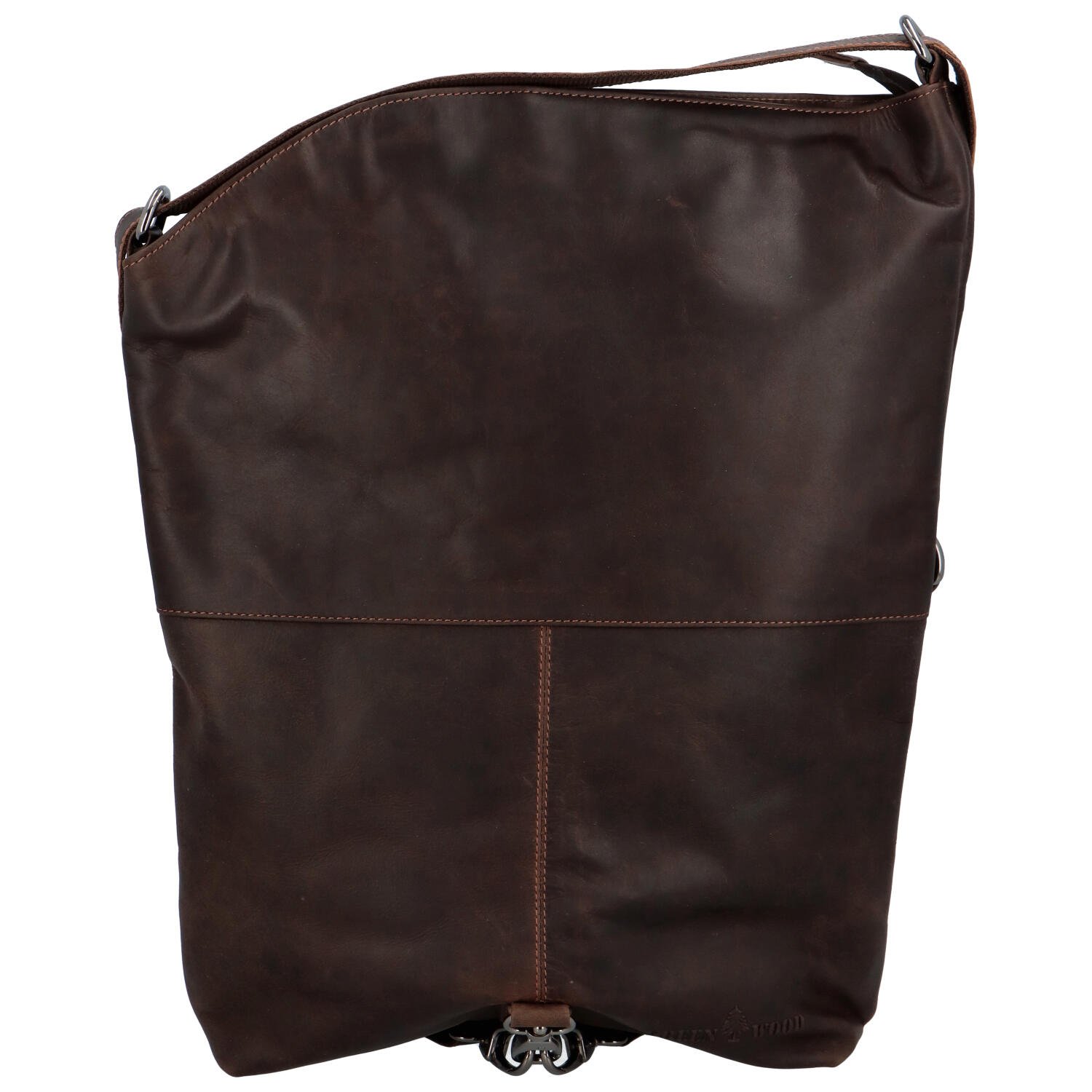 Dámská kožená crossbody kabelka tmavě hnědá - Greenwood Andy