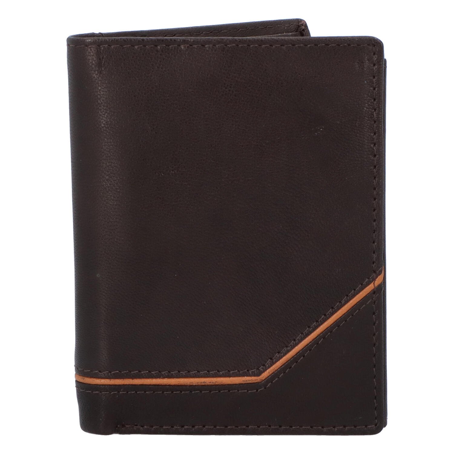 Pánská kožená peněženka tmavě hnědá - Diviley Earl