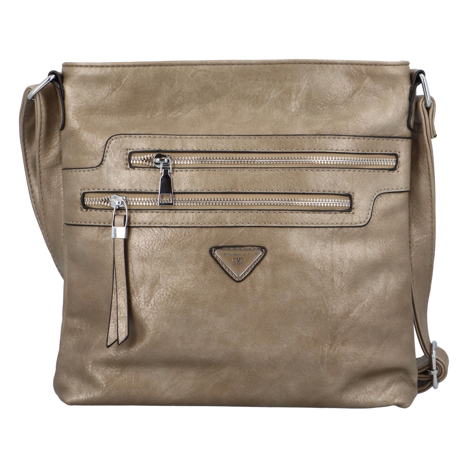Dámská crossbody kabelka bronzově stříbrná - Romina Dresap