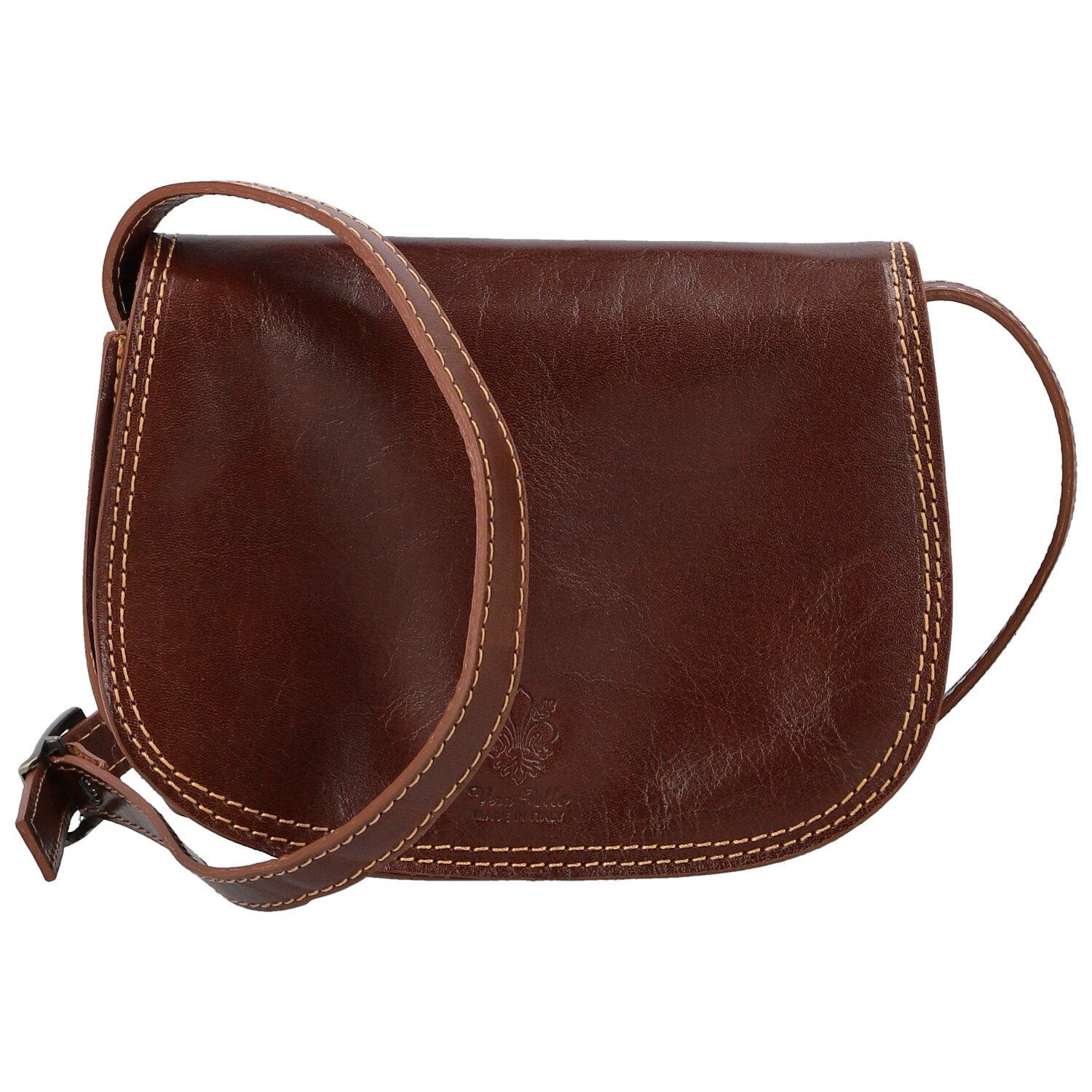 Dámská kožená crossbody hnědá - Delami Belinda