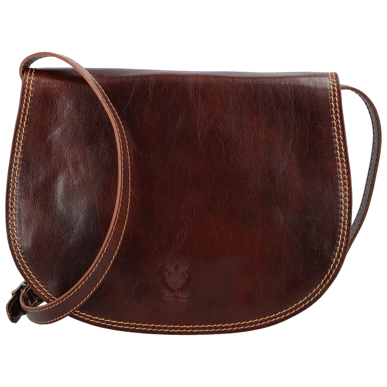 Dámská kožená crossbody hnědá - Delami Linda