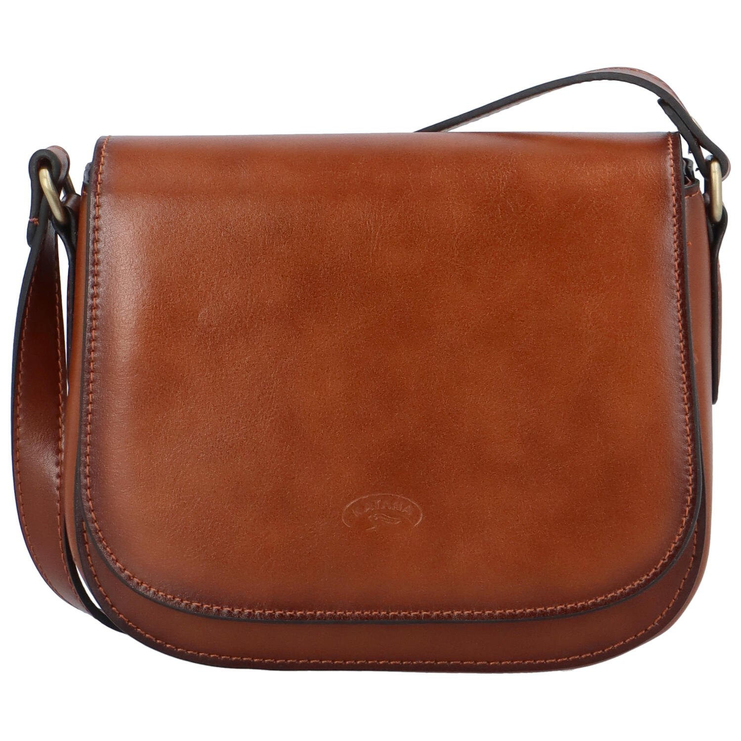 Dámská kožená crossbody kabelka hnědá - Katana Vureno