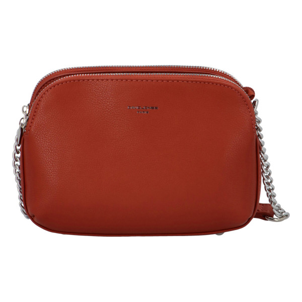 Dámská crossbody kabelka sytě hnědá - David Jones Beatriz