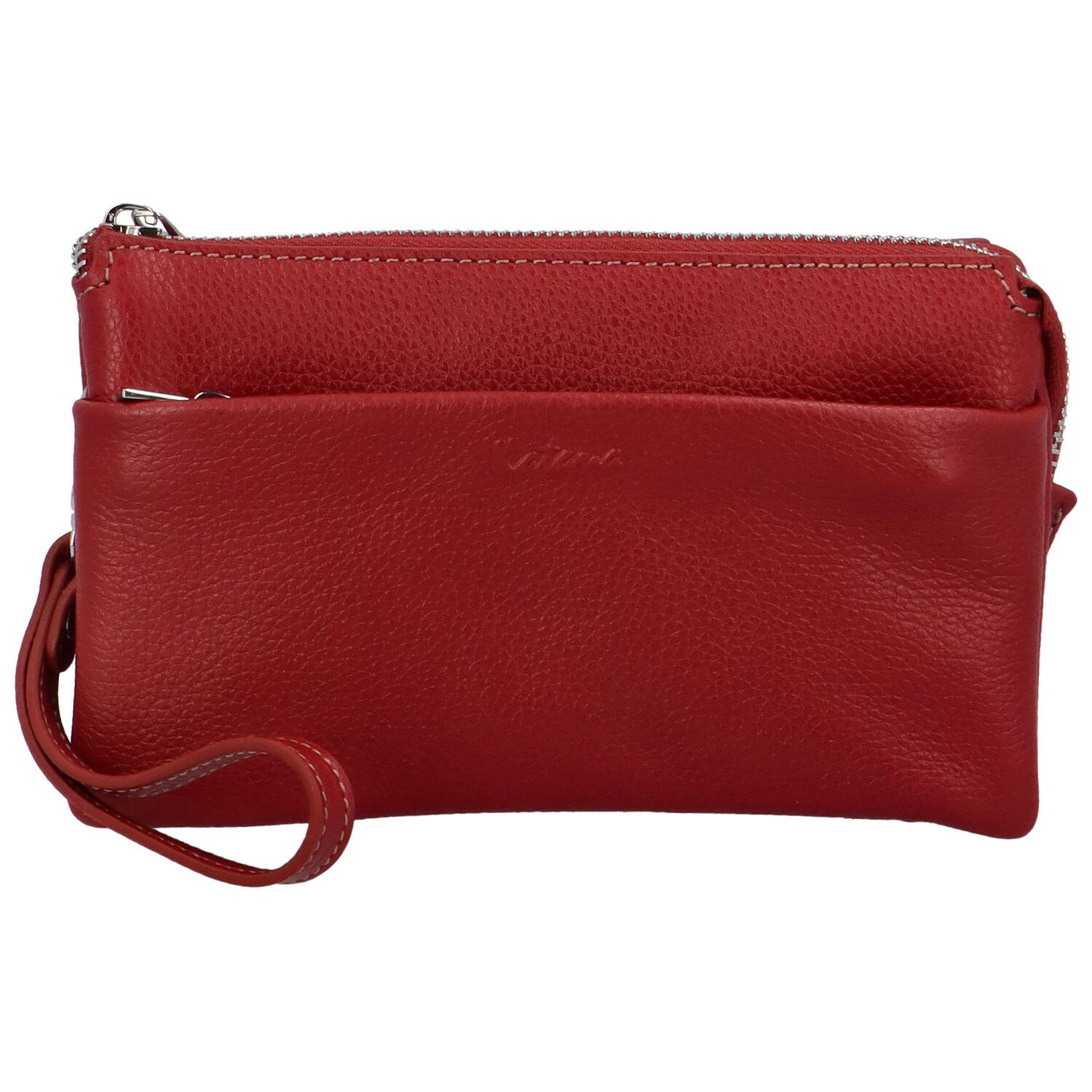 Dámská kožená crossbody kabelka tmavě červená - Katana Isola