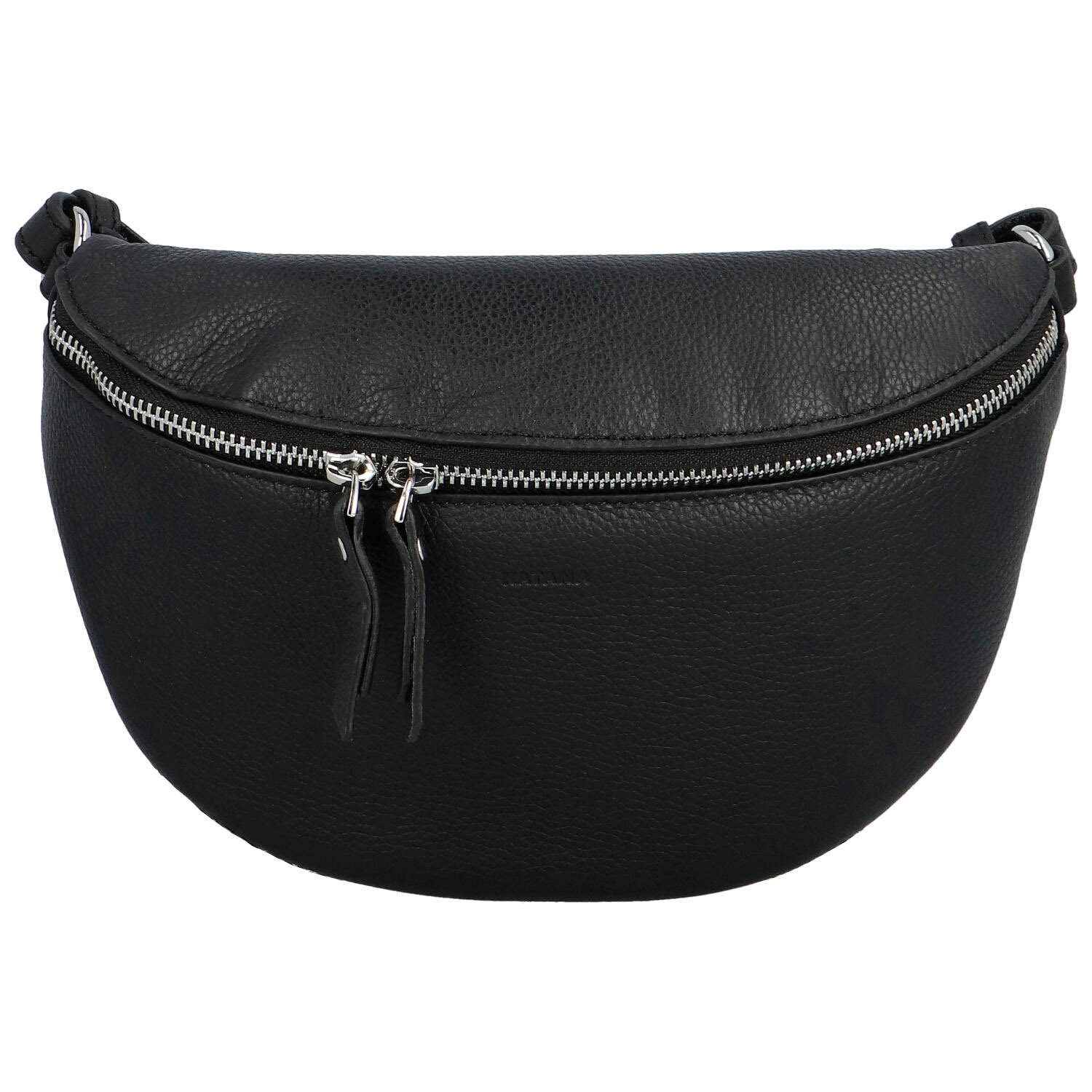 Dámská kožená ledvinko/kabelka černá - Katana Jadrieen