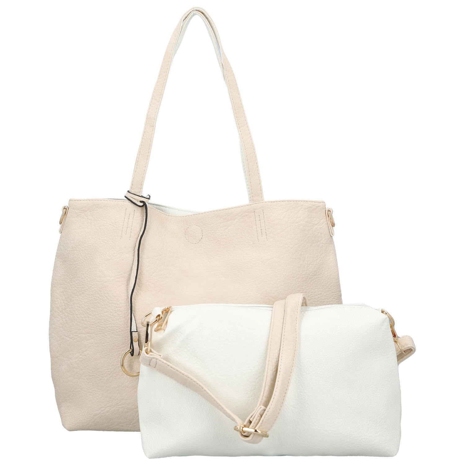 Dámská moderní kabelka přes rameno béžová - Firenze Prestige 2v1