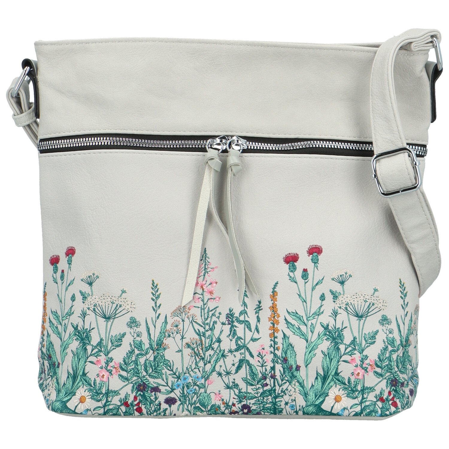 Dámská crossbody kabelka světle šedá - Firenze Kaela