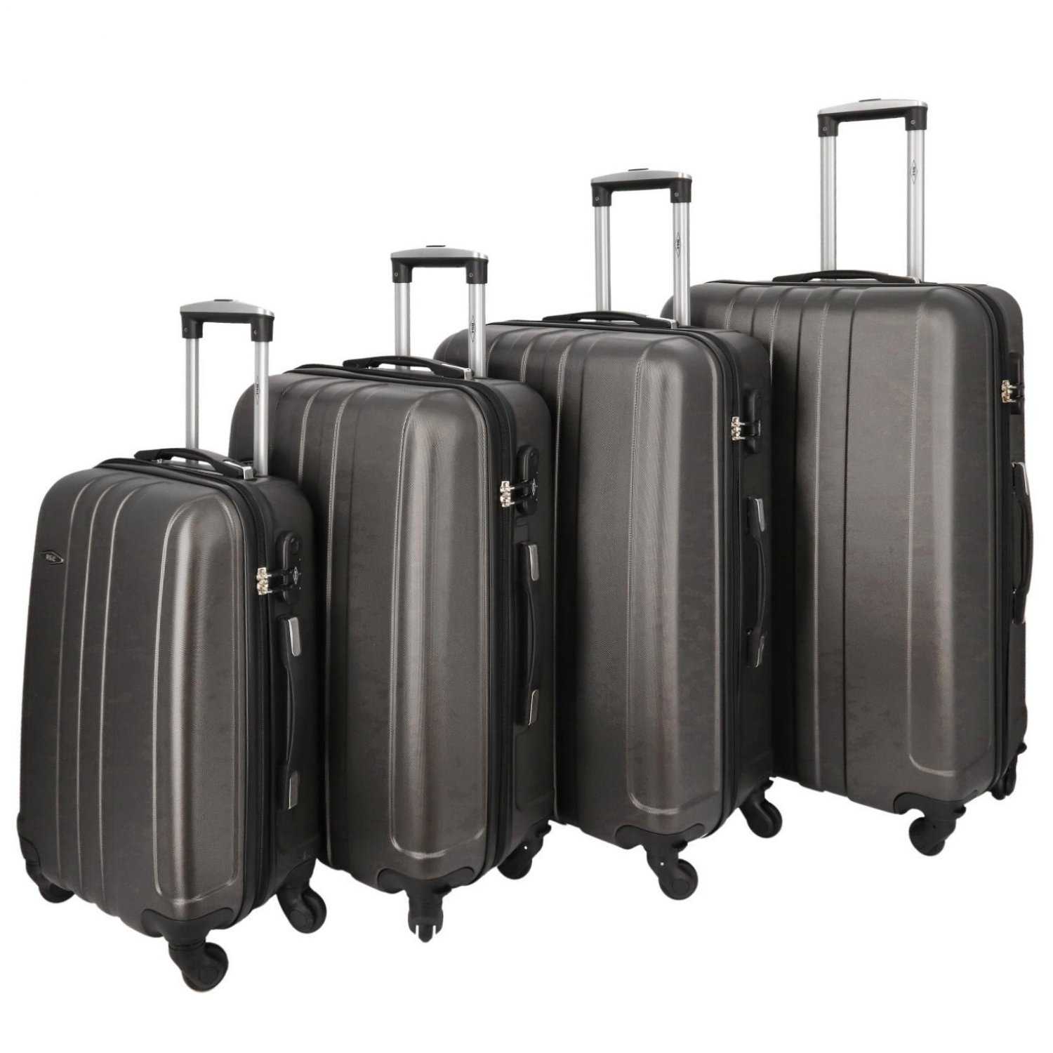 Skořepinové cestovní kufry tmavě šedá sada - RGL Blant XS, S, M, L